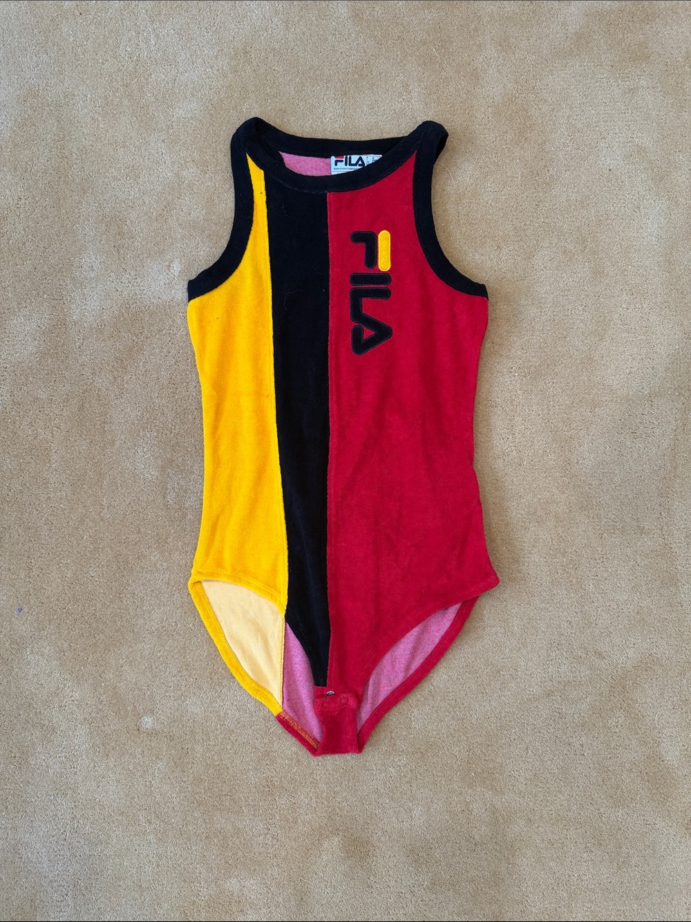 FILA Colorblock Tank Bodysuit